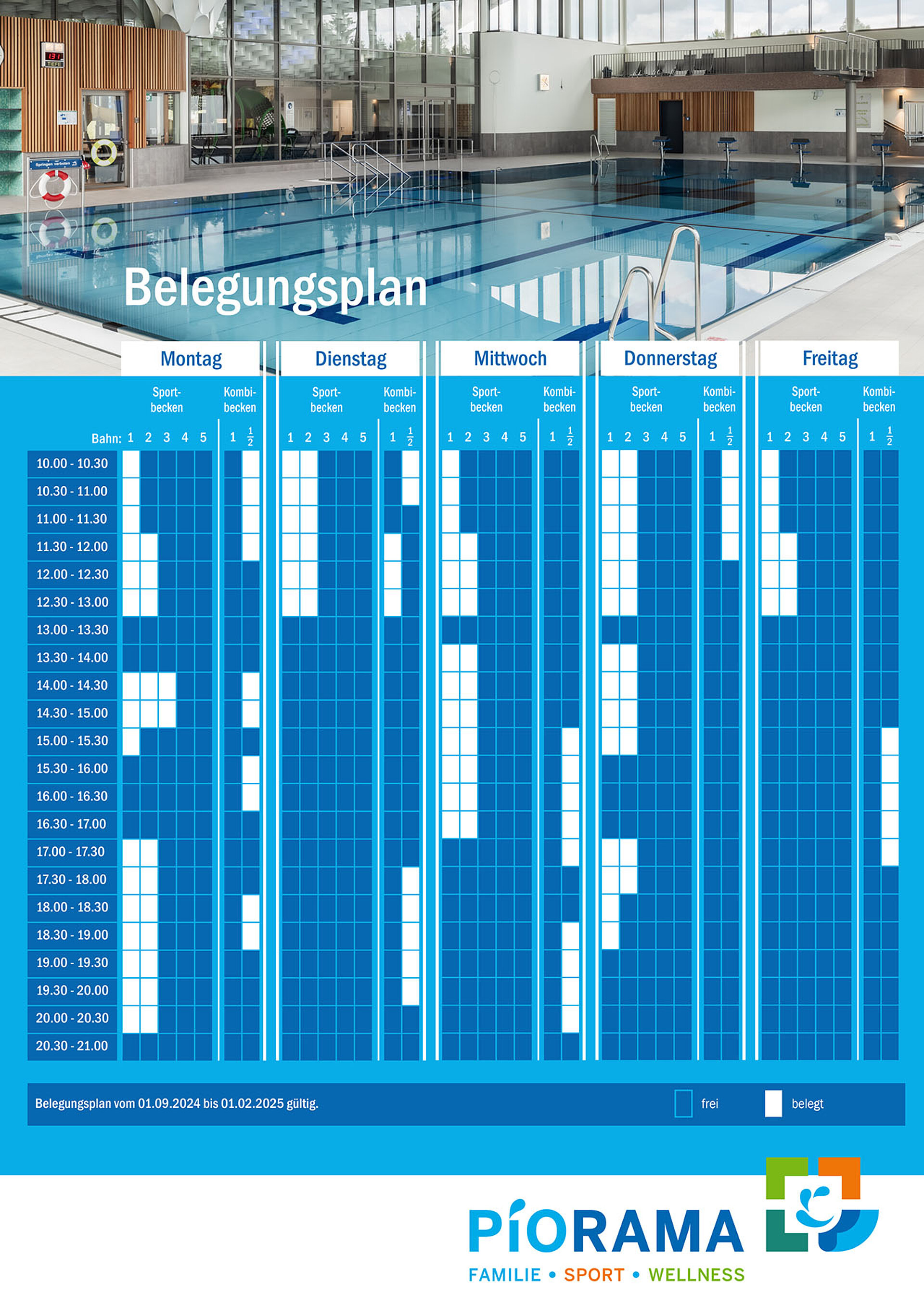 Hallenbad Belegungsplan PiORAMA