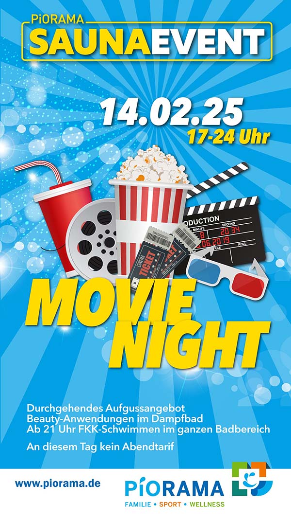 Sauna-Event Movie Night am 14.02.2025 im Piorama